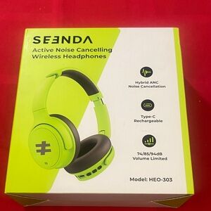 Seenda Green Wireless Headphones NIB